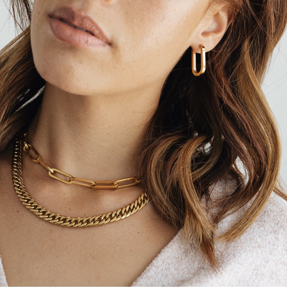 🆕🌿VICTORIA EMERSON: PAPERCLIP LINK GOLD NECKLACE